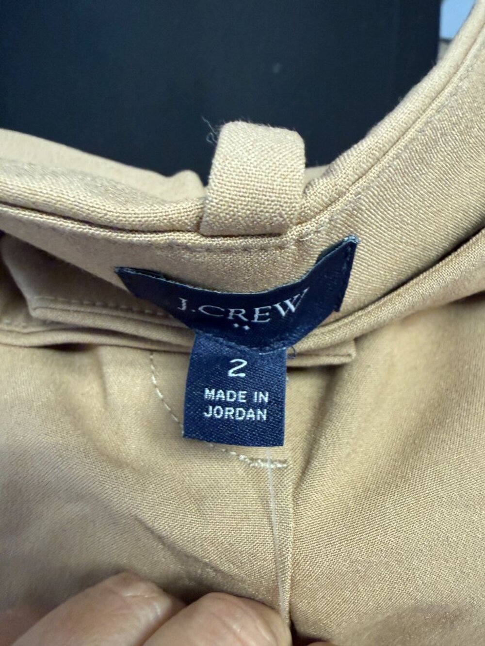 J.Crew Camel Tailored Trousers Size 2 NWT - Picture 3 of 5